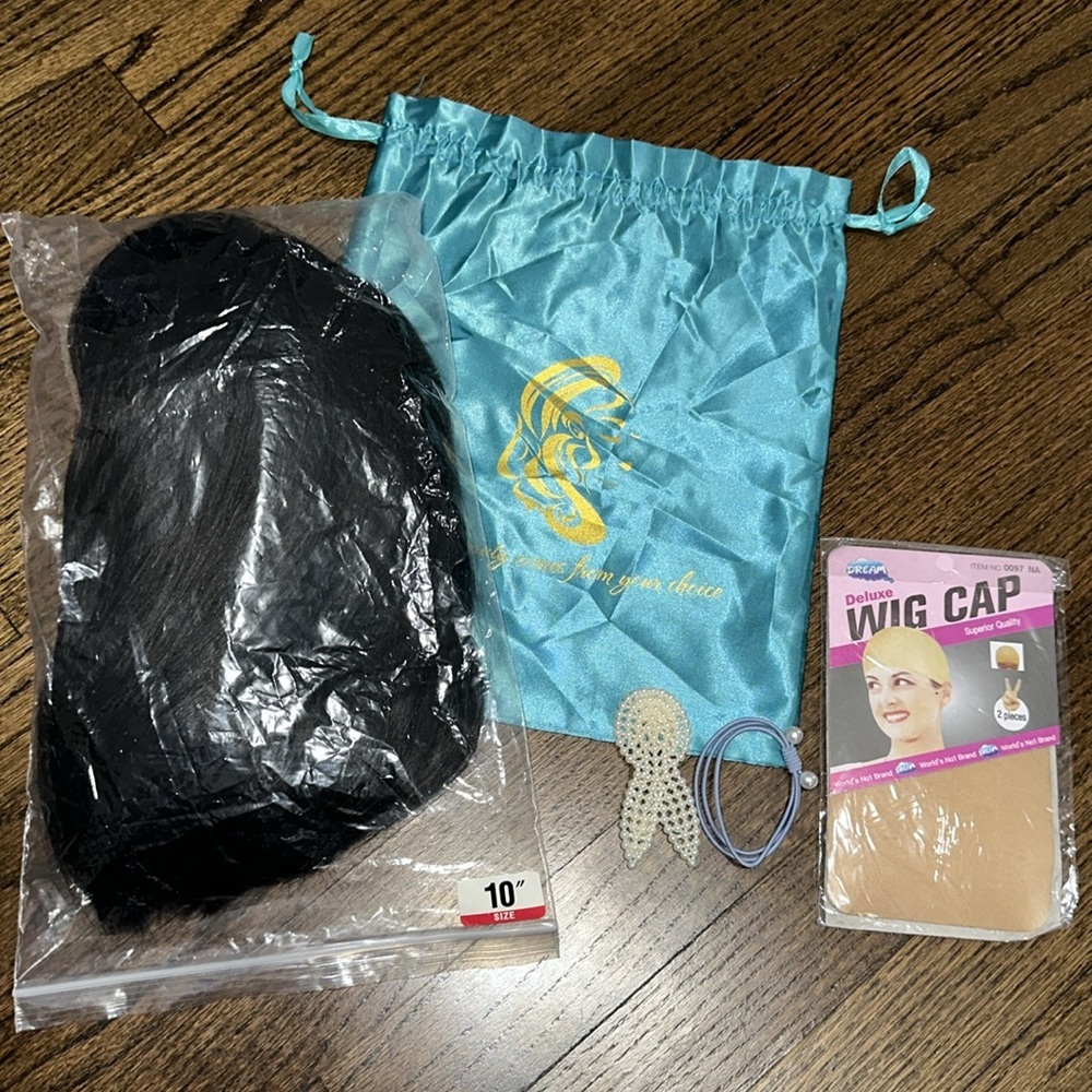 Human Hair 10 Inch Lace Front And Back Wig Cap Color Bleach And Perm Safe 100% - Picture 7 of 11